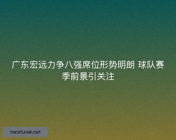 广东宏远力争八强席位形势明朗 球队赛季前景引关注